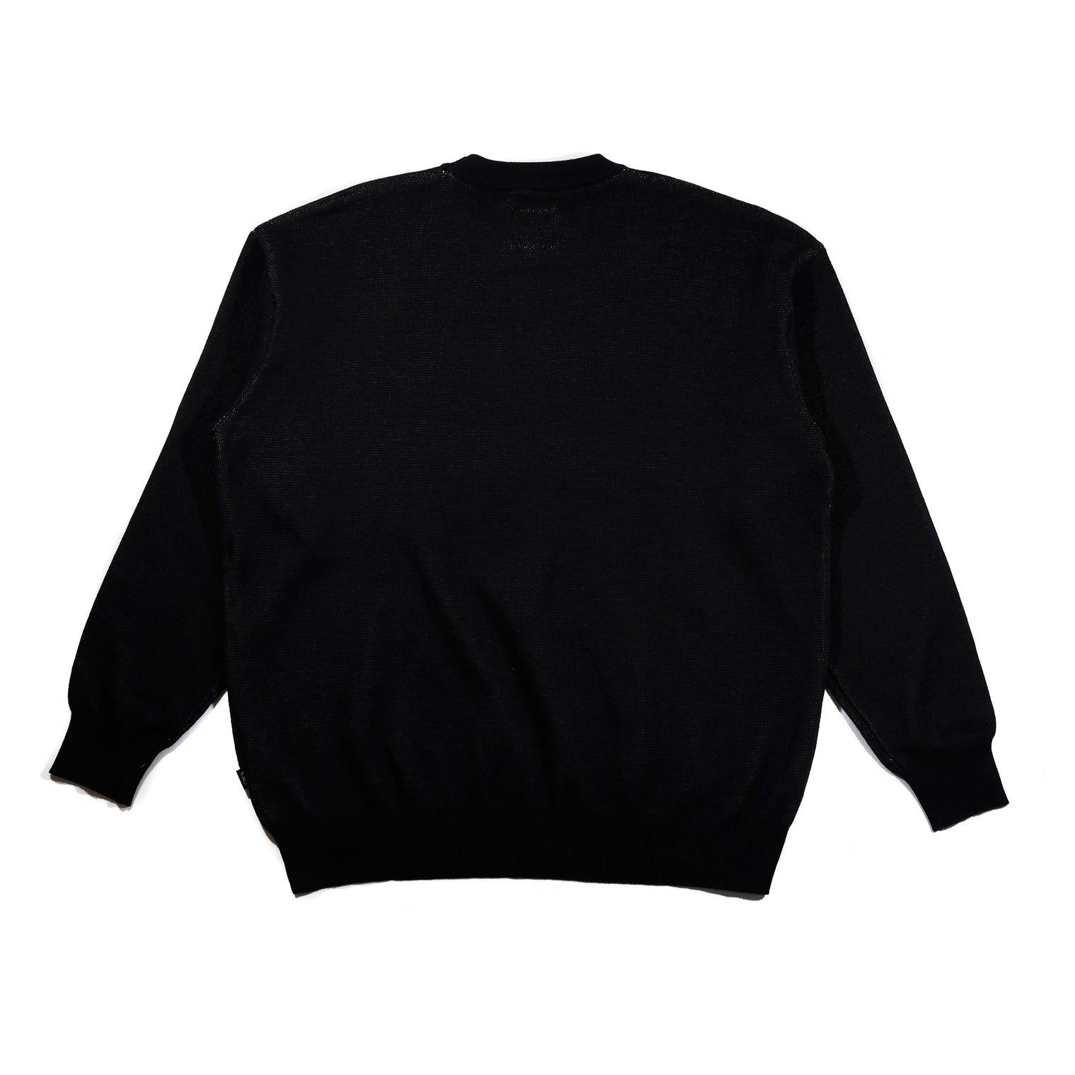 Back view of Toon Town Sweater in solid black
