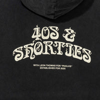 Close-up of cracked back print on Triple Zip Hoodie
