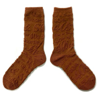 Wavy Text Logo Sock