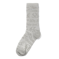 Wavy Text Logo Sock